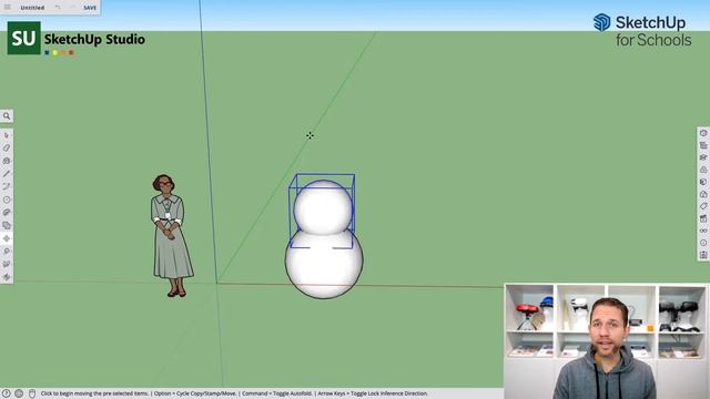 Sneeuwpop bouwen met SketchUp for Schools