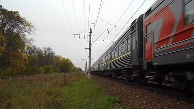 Электровоз ЭП2К-155 с поездом №055 (СПб → Москва)