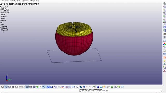 LS DYNA Head Impact Simulation |Head Injury Criteria Calculation| Pedestrian Safety | Tutorial