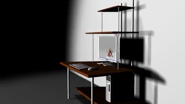 desk, computer, etc done un 3D Max