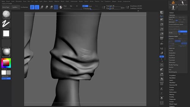 pants Fold Sculpt 01 Workthrough