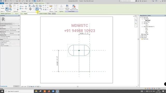 Creating 2X4 Lighting Fixture in Revit in Tamil