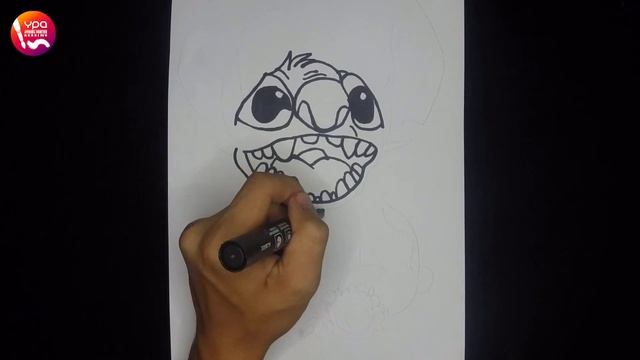 Easy How To Draw Stitch | Lilo & Stitch | Cartooning Characters