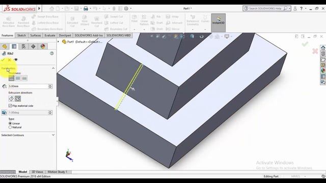 Solidworks Training  : How to use rib feature?
