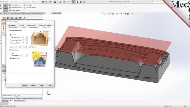 VisualCAM 2022 for SOLIDWORKS, 3 Axis Quick Start