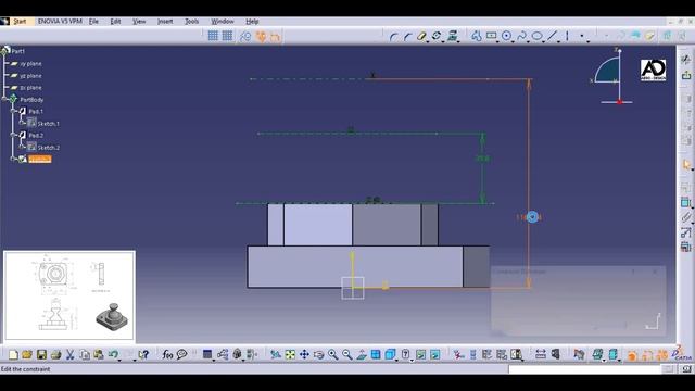 CAD Design Exercise 115 | Catia v5 tutorial exercise I Part Design | CATIA Design | Solidworks