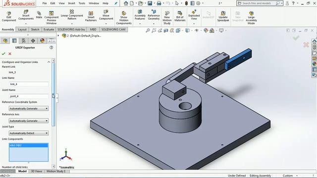 Creating URDF model for 4 DOF arm robot
