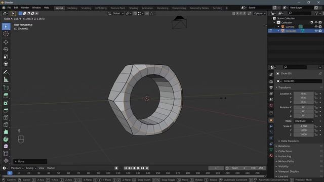 3D Screw Modeling - Blender 2.93