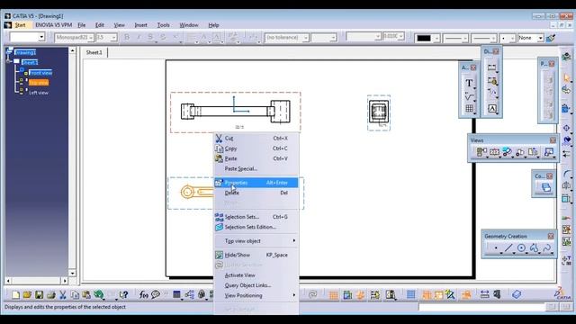 catia v5||drafting-change views properties in catia