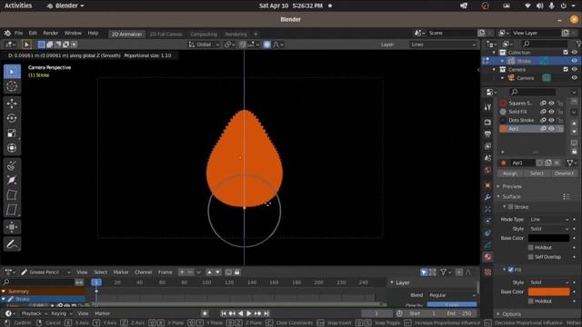 Tutorial Membuat Animasi Api 2d di Blender Grease Pencil dengan Mudah