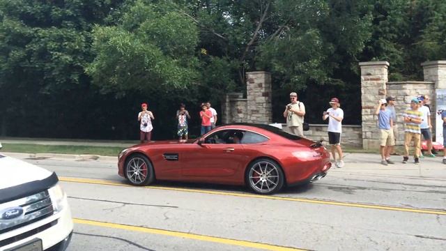 MERCEDES-AMG GTS ACCELERATION AND LOUD EXHAUST LEAVING CONCOURS EVENT #Shorts