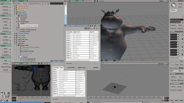 Autodesk Softimage XSI Mirror weights
