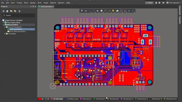 Phủ xanh Pad VIA trong Altium Designer 2020.