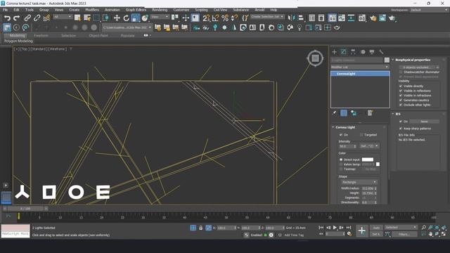 Artificial lights Corona Render Settings 3ds Max