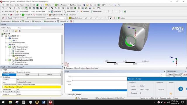 Topology optimization for pesticide bottle using internal hydro static pressure