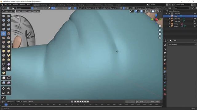 Time-lapse-15 | Sculpting A Creature In Blender 2.9