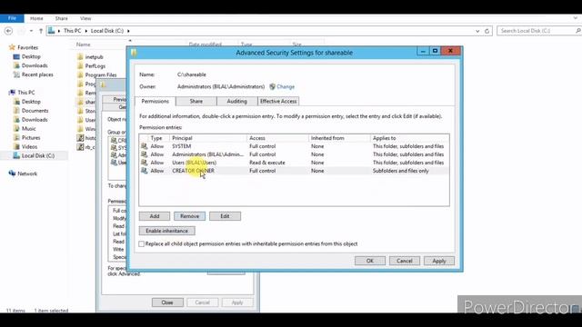 How to set up disk qouta on Windows server 2012 r2