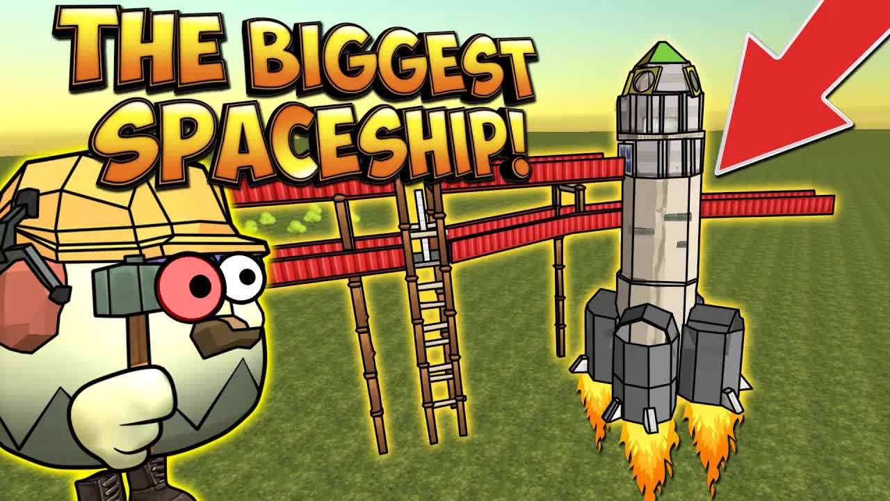 THE BIGGEST SPACESHIP CHICKEN GUN! КОСМИЧЕСКИЙ КОРАБЛЬ ЧИКЕН ГАН!