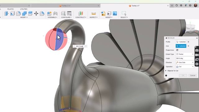 From Sketch to Feast: Crafting a 3D Thanksgiving Turkey in Fusion 360