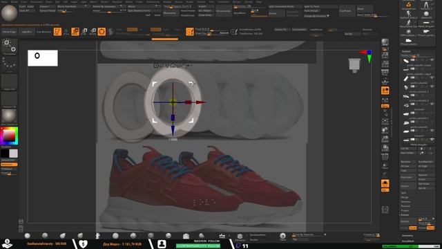 Stylized sneakers in Zbrush