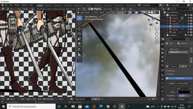[Blender] Modeling Attack On Titan Cosplay Poster (speed Modeling)