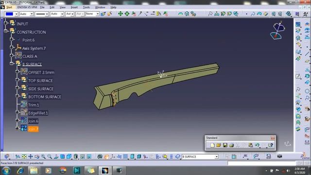 CATIA V5 - Specification Tree Management - Part 2 - Class A to B surface conversion