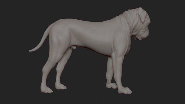 3D dog sculpture