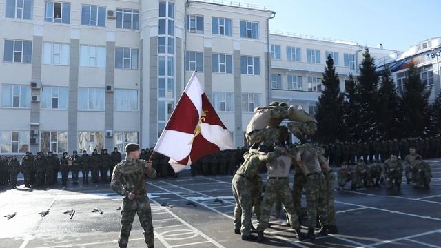 Торжественное построение в СГТУ ко Дню Защитника Отечества