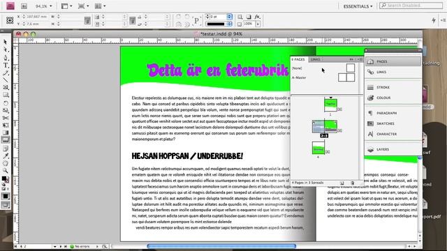 pageturn m skugga indesign cs4