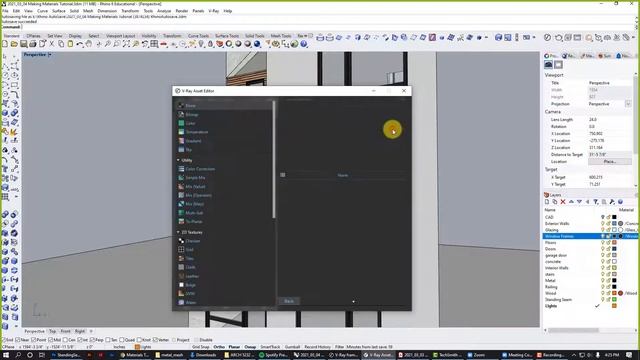 Vray for Rhino Tutorial _ creating Vray materials from a jpeg _ Part 3: standing seam