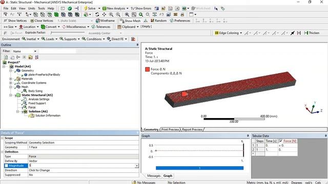 Uniformly Distributed Load analysis on Rectangular Plate with varying boundary condition | ANSYS #