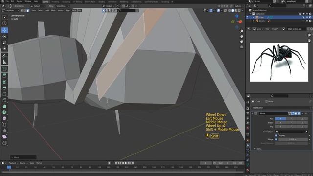 Low Poly Spider Modeling in Blender