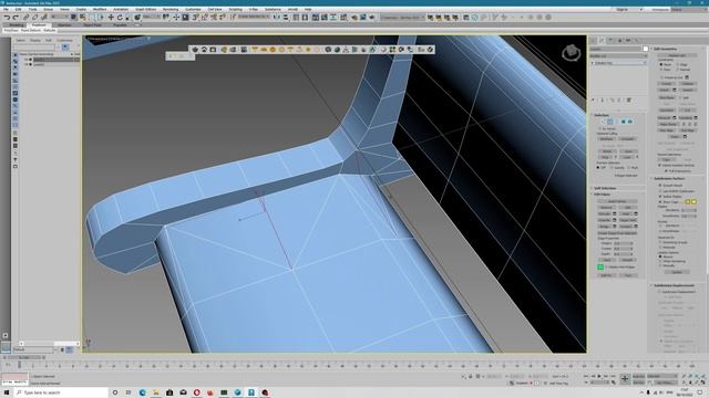 3ds max 2023 - dissolve polygon edges - English tutorial (2022)