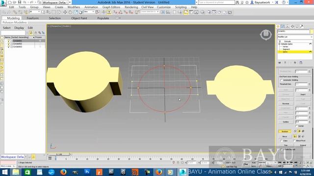 3DS ArchViz - day 01 - 2D Boolean Union Subtraction Intersection