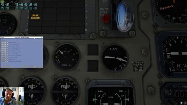 X Plane 11 saab 340A départ LFBD cold and dark et croisière