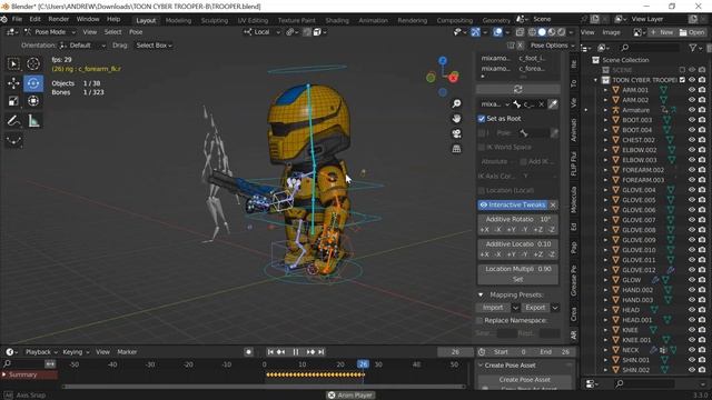 How to retarget auto-rig pro rig to a MIXAMO animation