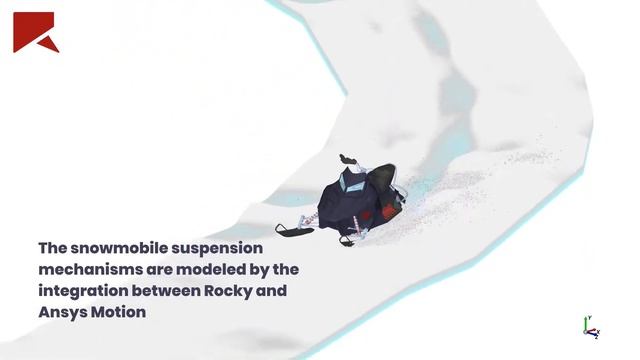 [태성에스엔이] 입자거동해석 솔루션 Rocky DEM과 Ansys Motion Coupling 사례 - Snowmobile 해석사례