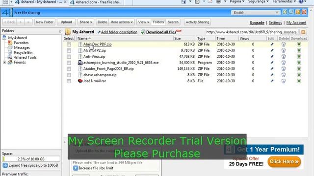Aprenda a usar o 4shared como Pen driver online