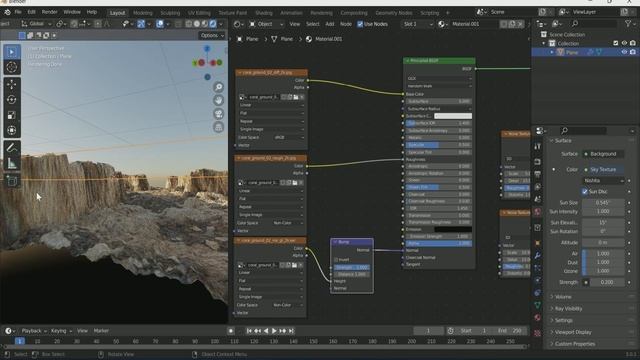 Procedural Landscape | Blender Tutorial | Blender Landscape Tutorial Beginner