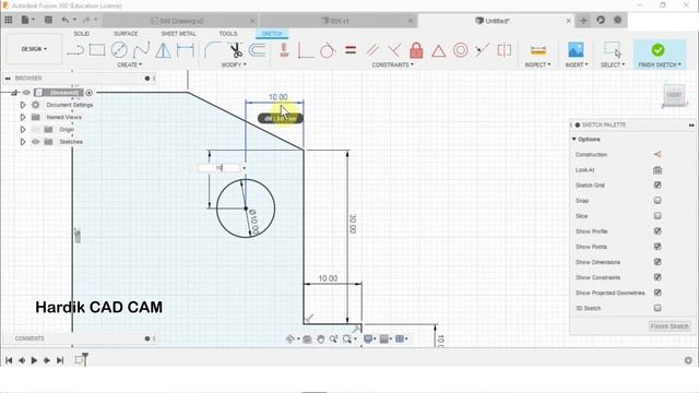 How to use fusion 360 : CAD tutorial for beginners : Fillets, extrude