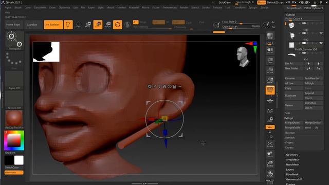 How to Combine and Boolean Objects with Dynamesh in Zbrush? | Lesson 3   Chapter 9 | Zbrush 2021.5