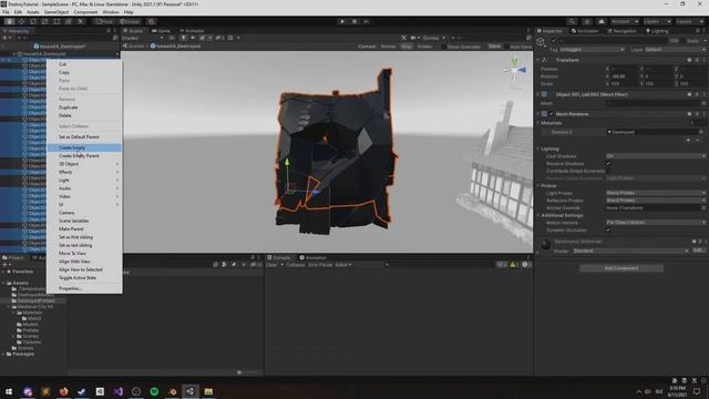 Tutorial: Mesh Destruction start to finish, using Blender & Unity3d! Full process.