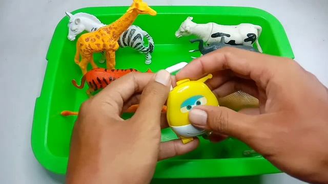 Animal Toys : Cow, Giraffe, Elephant, Tiger, Rhinoceros, Panda, Zebra, Lion | Asmr Unboxing