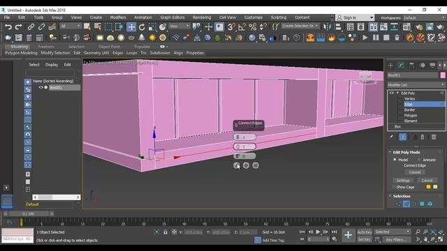 How to make modifier EditPoly in 3D max 2018 Apply to Exterior Model
