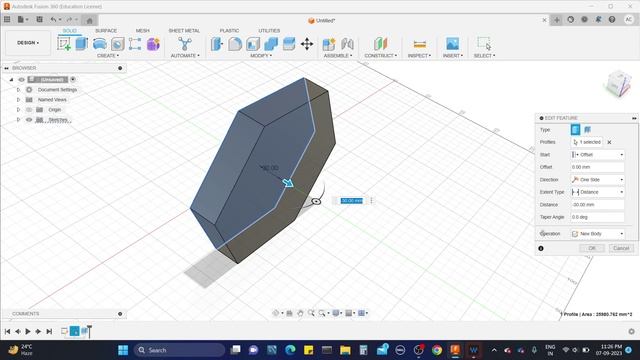 Fusion 360 Tutorial on Extrude Tool | Tutorial -2 | Solid Tools in Fusion 360