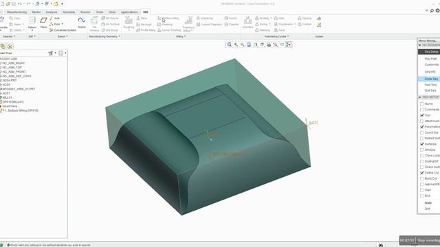 surface milling by ptc creo