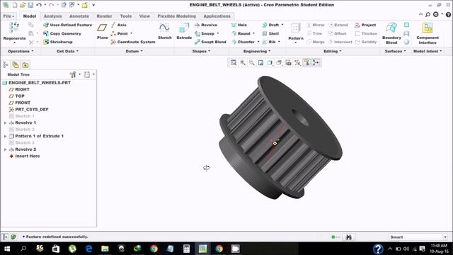 Engine Belt Wheel 1 ( Thanks to  " Solidworks Tutorial ☺")