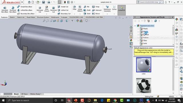 Pressure Vessel / Horizontal & Vertical / Solid Works 2020/