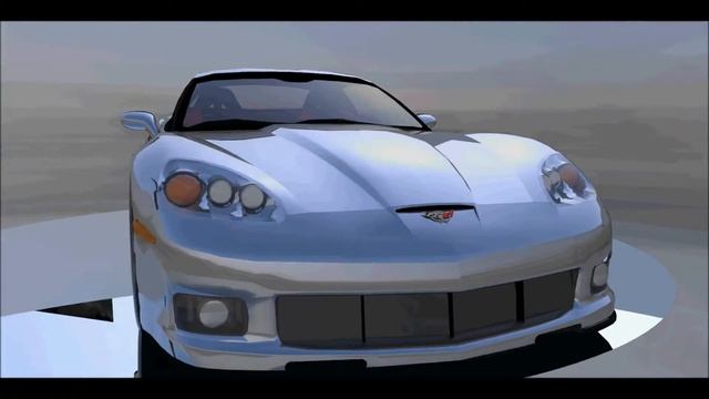 C6 Z06 Silver Corvette