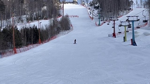 ГЛК Ежовая. Февраль 2025. Freecarving on snowboard